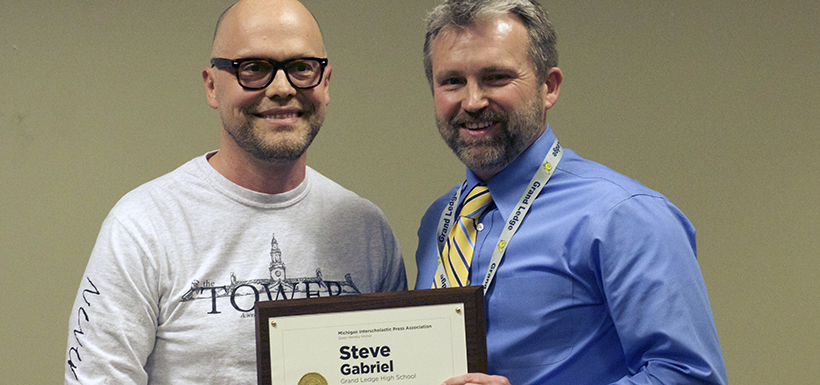 Steve Gabriel of Grand Ledge HS was MIPA's 2015 Administrator of the Year