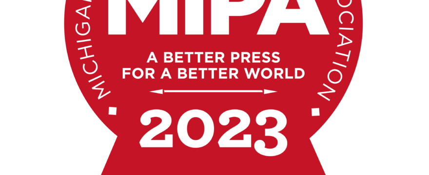 Red MIPA badge with 2023