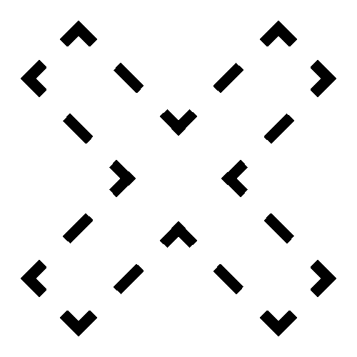 drawing of an X