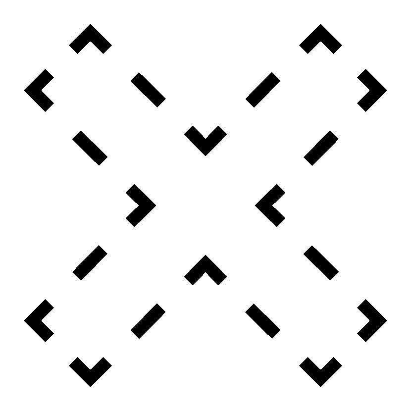drawing of an X